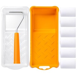 Mister Rui - Rodillo de pintura de espuma, kit de mini rodillo de pintura de 2 pulgadas, paquete de 9, rodillo de pintura pequeño con bandeja y forro, rodillos de pintura pequeños de 2 pulgadas, mini
