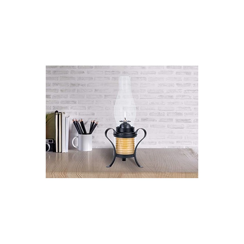Candle by the Hour 40-Hour Hurricane Lantern, Black, Eco-friendly Natural