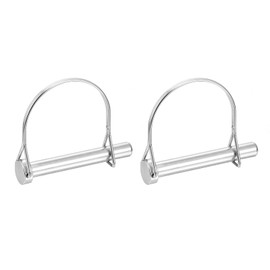 sourcing map 2Pcs Coupler Pin, 0.5"ID 3.54"L 316 Stainless Steel Trailer Pin Shaft Locking Pin for Farm Trailers Lawn Garden, Silver