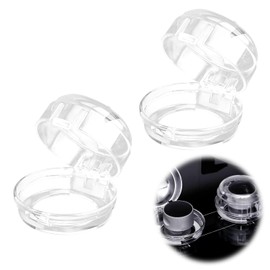 Kitchen Gas Knob Cover [2 pieces] Gas Stove Knob Protective Cover with Back Tape Switch Cover Round Shape Prevents Misoperation Baby Touch Prevention, Easy Installation