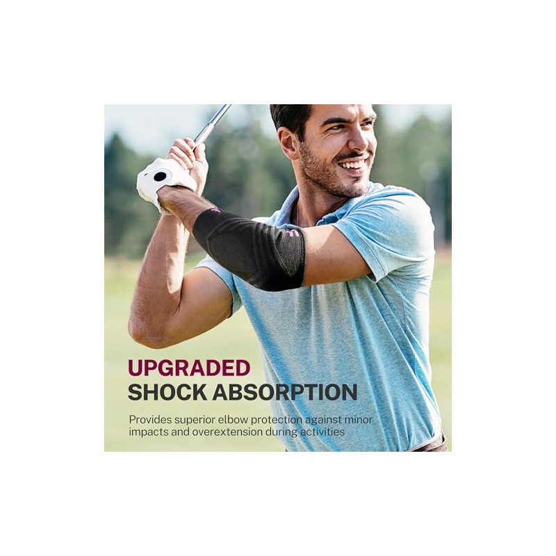 Fitomo Elbow Support, Elbow Brace Tennis and Golfer with 2