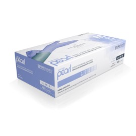 Unigloves Sapphire Pearl Nitrile Examination Gloves - Multipurpose, Powder Free and Latex Free Disposable Gloves - Box of 100 Gloves, Sapphire, Small (GP0082)