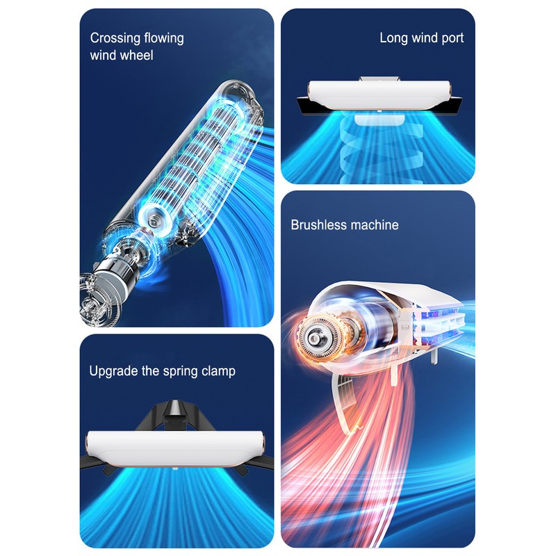 Clip On Computer Fan 3 Speed Gears Adjust Wind Angle