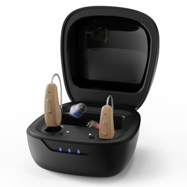 Hearing Aids for Seniors - 32-Channel DSP Rechargeable Hearing Aids with Noise Cancelling & 180H Playtime, 5 Modes Volume Control, Comfortable RIC Design, Easy Setup