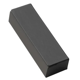 Megan 2451-01 Simple Square Semi-Hard Glasses Case, Black