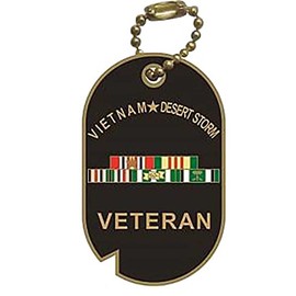 Pack of 3 Vietnam Desert Storm Veteran Dog Tag Bike Hat Cap Lapel Pin HP6081