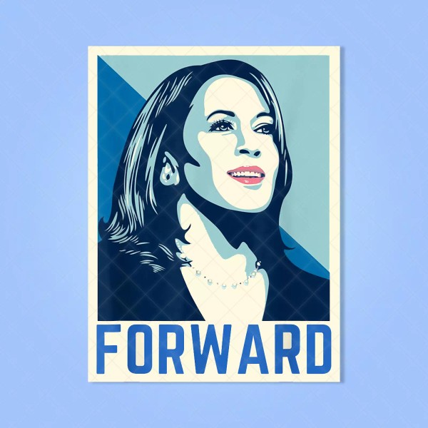 NEW - Kamala Harris "FORWARD" Campaign Glossy Vinyl Sticker -