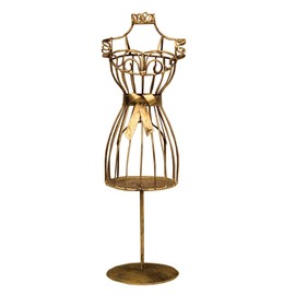 Akizuki Boeki SA881875 Jewelry Storage, Dark Gold, W 5.1 x D 4.5 x H 15.7 inches (13 x 11.5 x 40 cm), French Iron, Petite Torso