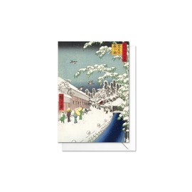 Christmas Greeting Card - Japanese Ukiyo-e Art Card with Envelope (Atagoshita and Yabu Lane) - code Y85