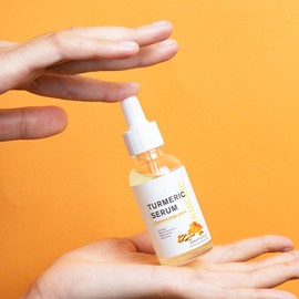 Hppsctink Kurkuma-Set, 30ml Kurkuma-Serum und 50g Kurkuma-Creme, Straffende & aufhellende, Feine Linien verblassen, cream