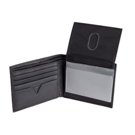 Guess Men's Leather Passcase Wallet, Black, One Size