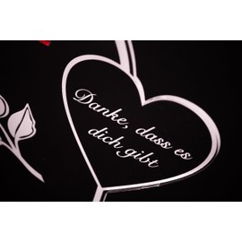 "Für die Beste Mama der Welt" Laser-Engraved Heart Shaped Acrylic Plaque, Perfect for Mother's Day or Christmas, 205 x 170 mm