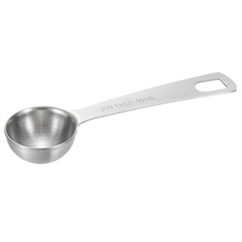 PATIKIL 1pcs 10ml Tablespoon Measuring Spoon, 2/3 Tbsp Measuring Spoon Stainless Steel Individual Measure Scooper Only for Ground Coffee Loose Tea Powder