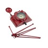 Emartbuy Vintage/Retro Metal Camera Desk Shelf Table Clock - Red