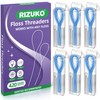 RIZUKO Floss Threaders,Deep Clean Dental Floss Threader for Braces,Bridges,Implants with
