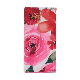 SARO LIFESTYLE Santa Monica Floral Table Napkin (Set of 12), Multi, 20"