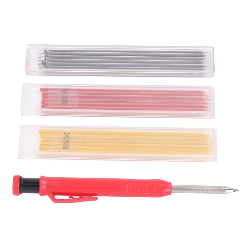 19Pcs Carpenter Pencil Set ABS Tungsten Carbide Construction Carpenter Marker