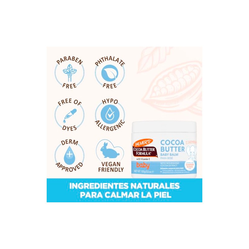 Palmers Cocoa Butter Formula Blsamo Corporal Humectante para Beb, Piel