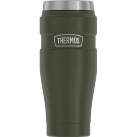 THERMOS Stainless King Vacuum-Insulated Travel Tumbler, 16 Ounce, Army Green