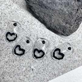 ˡᴬᴺᵀᶤˡ Heart Bonbon Handmade Nail Tips - Short Oval S / ˡᴬᴺᵀᶤˡ 하트봉봉 수제네일 팁 - 숏오발S