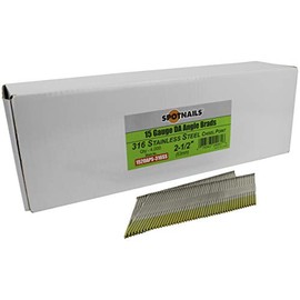 Spotnails 1520APS-316 2-1/2 in. 316 Stainless Steel 15 Gauge DA Angle Brads, 4,000/Box