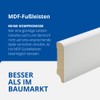 Reese Skirting Boards, Skirting Board, Light Grey MDF, Munich (Rounded),