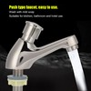 Washbasin Tap, G1/2 Delay Faucet, Single Cold Water Tap, Self-Closing