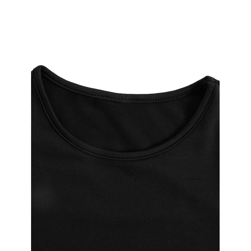 Milumia Girl's 2 Piece Cut Out Crisscross Tee Crop Tops