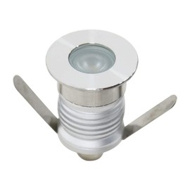 Ironsmith Lighting Products In Ground Mini Well Light Round Fixture - Stainless Steel Finish, ‎Recessed Flush Mount, 12-24 Volts DC Input - Integrated 1 Watt LED Bulb Well Light Fixture (1-3/8")