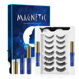 False Eyelashes Magnetic Natural Ultra Light and Easy to Apply No Glue Needed (7 Pairs)
