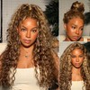 MOMOSHERO 360 Wig Human Hair Full Lace Deep Wave Honey
