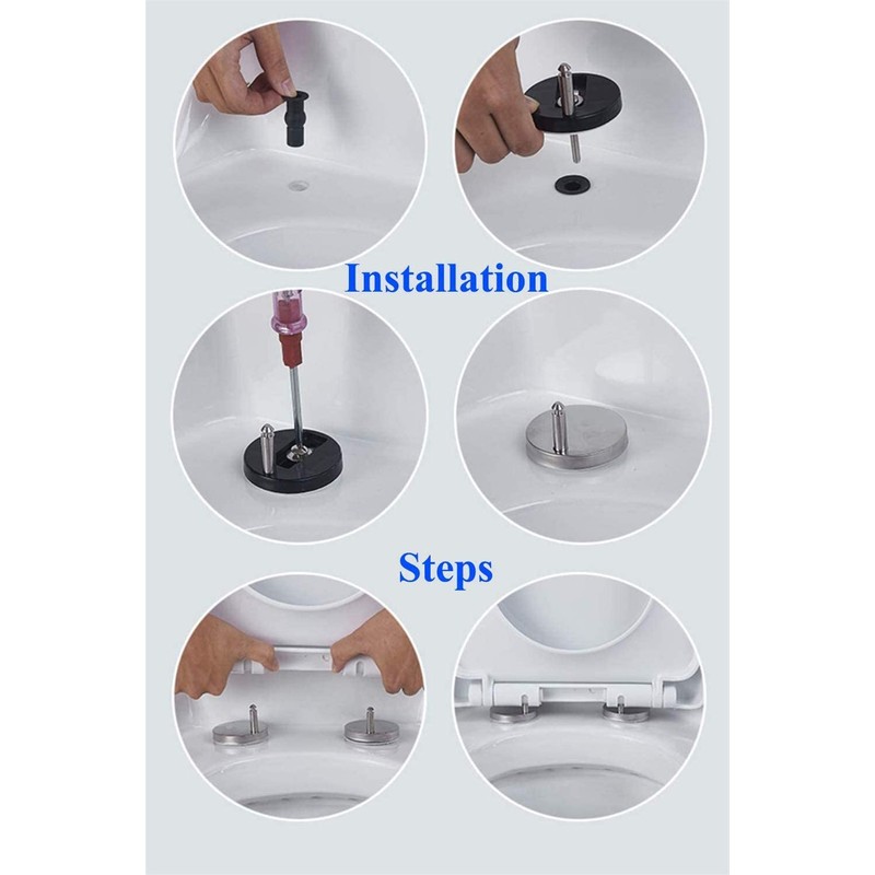 noband O50L Toilet seat Fittings, Black