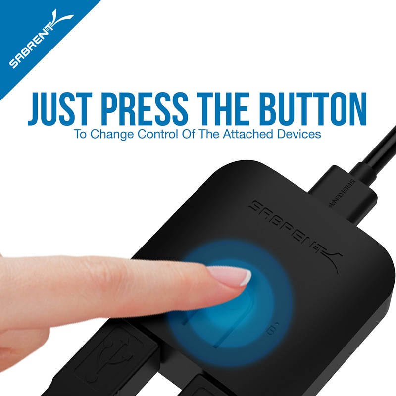 SABRENT USB 2.0 Sharing Switch for Multiple Computers and Peripherals