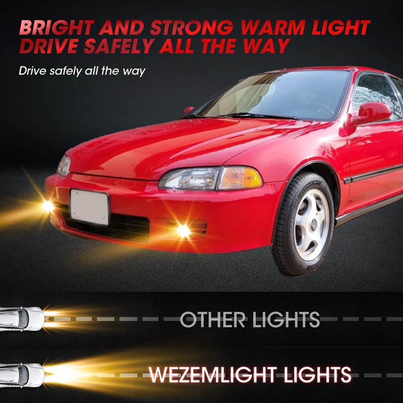 WEZEMLIGHT Fog Lights Assembly Replacement For 1992 1993 1994 1995