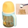 Wide Neck Sippy Straw Bottle Spill Proof Easy Grip Training