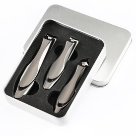 Cortaúñas Portátiles 3 piezas Con Caja, Caquelas de uñas de Acero Inoxidable Ultra Afilado Actualizado para uñas Gruesas, uña Portátil y Corta uña del pie