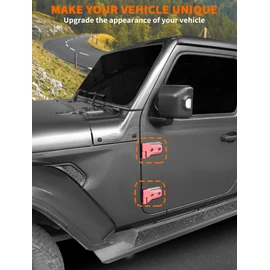 Savadicar 4-Piece Pink Door Hinge Cover Trim Set for Jeep Wrangler JL JLU 4xe & Gladiator JT 2018-Present – Exterior Hinge Cap Accent Accessories