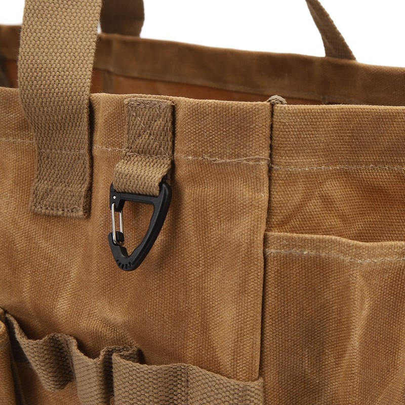 Fockety Garden Tool Bag, Canvas Tool Bag Large Waterproof Garden