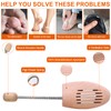 Jortmrd 1 Pair Wooden Shoe Trees Spiral Spring Shoe Trees