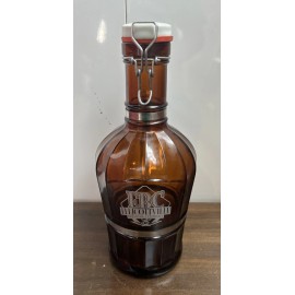 Muster Geschutzt 2L Amber Glass Beer Growler With Ornate Handle EBC BREWERY NEW