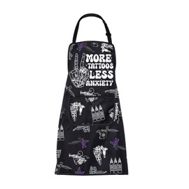 FUSTMW Tattoo Artist Apron Tattoo Lover Gifts In My Tattoo Era Tattooist Gift Painting Cooking Kitchen Apron with Pocket (MTLR Tattoo Apron)
