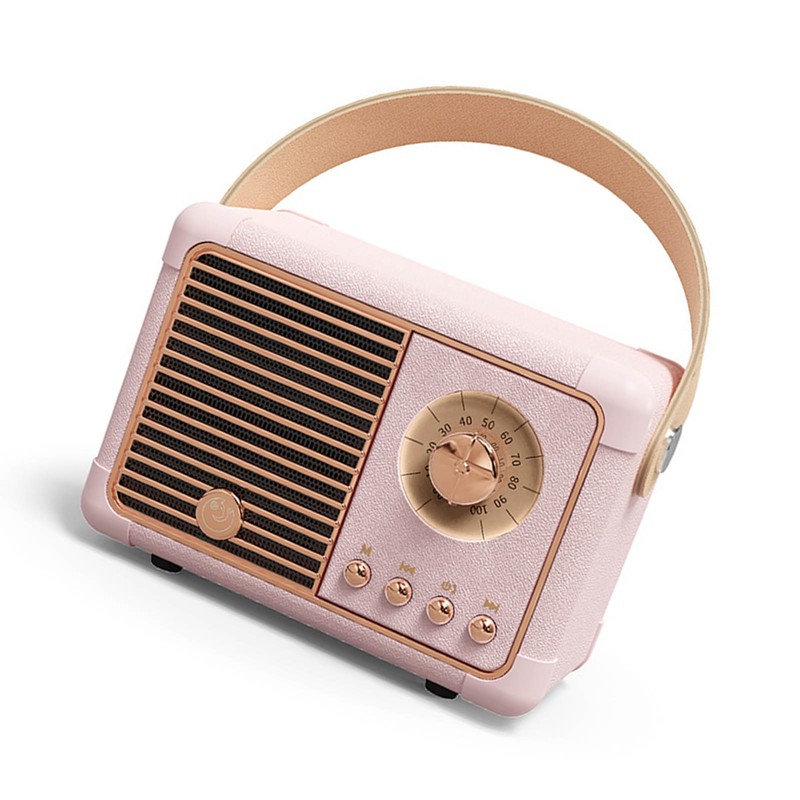 Bluetooth Speaker Compact Portable Retro Look HIFI Stereo Sound Multifunctional