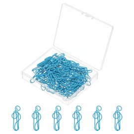 PATIKIL 50pcs Paper Clip, Musical Style Paper Clip Small Cute Rust-Proof Metal Strong Durable Bulk for Office Home, 40mm, Blue