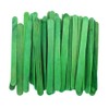 50 Sticks - Wood Craft Popsicle Sticks 4.5 Inch -Green