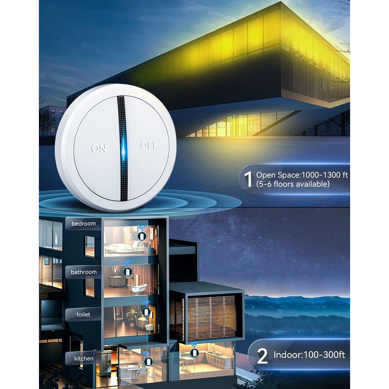 Wireless Switches for Lights, ELECTOP Magnetic Multi Way Remote Control