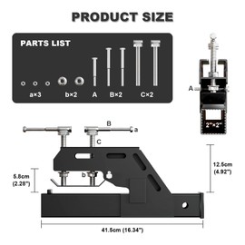 Nautykiks Upgraded Clamp On 2" Bucket Ball Tractor Trailer Hitch Receiver Compatible with Kubota Tractor Bucket Hitch Attachment Accessories Black