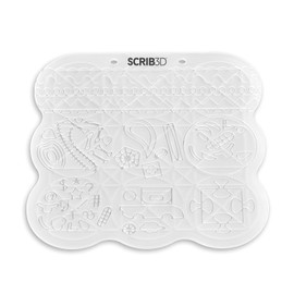 SCRIB3D - Tapete de silicona 3D para bolígrafo – Almohadilla de dibujo flexible resistente al calor de dos caras con formas y patrones – Tabla de práctica de plantillas para principiantes y