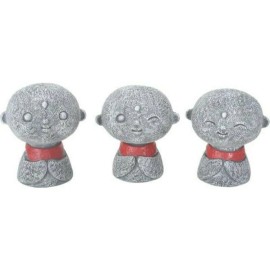 Ytc Summit International SUMMIT COLLECTION Eastern Enlightenment Playful Jizo Monks Red Bibs (Set of...