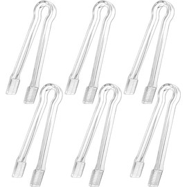 Clear Buffet Plastic Tong,Mini Plastic Buffet Serving Tong,Buffet Serving Tong Mini Serving Utensil Tong,Plastic Serving Utensil,6Pcs Clear Kitchen Tong Mini Serving Utensil Tong,Mini Plastic Ice Tong