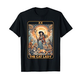 The Cat Lady Tarot Card Shirt Women Pet Kitten Cat Mom Mama T-Shirt